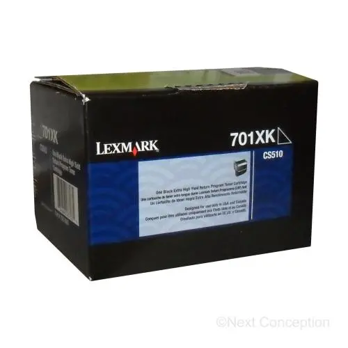 70C1xk0 Lexmark 701Xk Black Extra High Yield Return Program 1