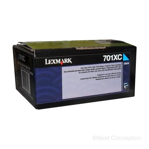 70C1xc0 Lexmark 701Xc Cyan Extra High Yield Return Program T 1