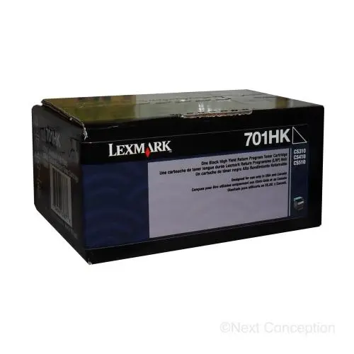 70C1hk0 Lexmark 701Hk Black High Yield Return Program Toner 1
