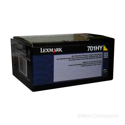 70C1hy0 Lexmark 701Hy Yellow High Yield Return Program Toner 1
