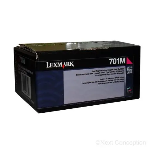 70C10m0 Lexmark 701M Magenta Return Program Toner Cartridge 1