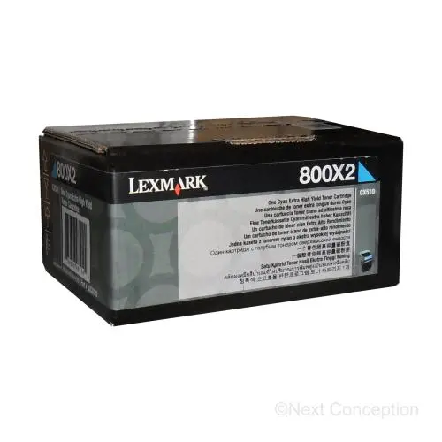 80C0x20 Lexmark 800X2 Cx510 Cyan Extra High Yield Toner Cart 1