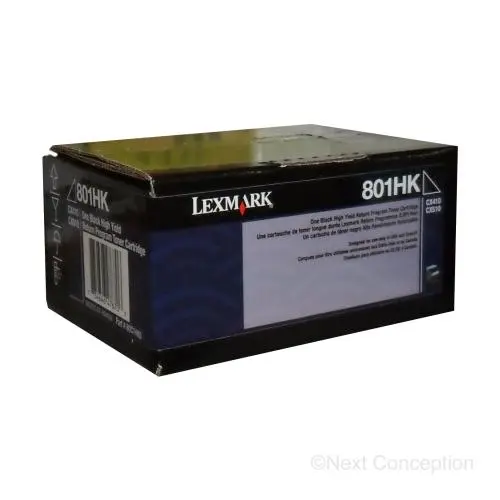 80C1hk0 Lexmark 801Hk Cx410/510 Black High Yield Return Prog 1