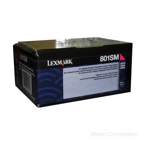 80C1sm0 Lexmark 801Sm Cx3/4/510 Magenta Standard Yield Retur 1