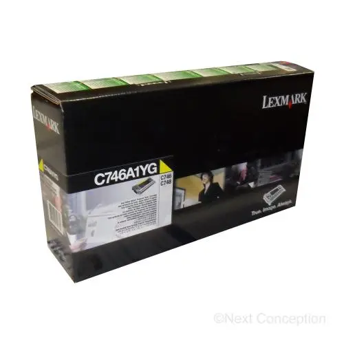 C746a1yg Lexmark C746, C748 Yellow Return Pgm Toner  7K 1