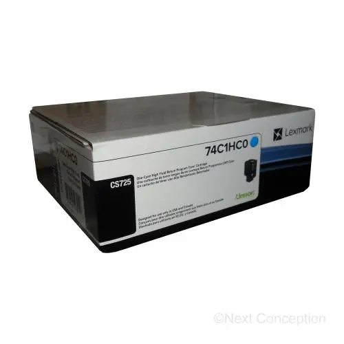 74C1hc0 Lexmark Cs725 Cyan Hiigh Yield Toner 12K 1