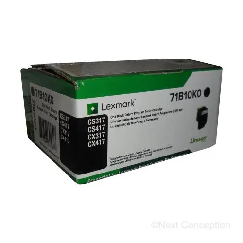 71B10k0 Lexmark Cs/X317/417/517 Black Ret Program Toner 3K 1