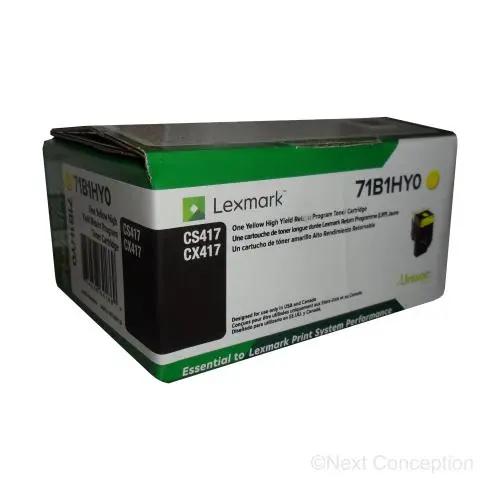 71B1hy0 Lexmark Cs/X417/517 Yellow Hy Ret Prog Toner 3.5K 1