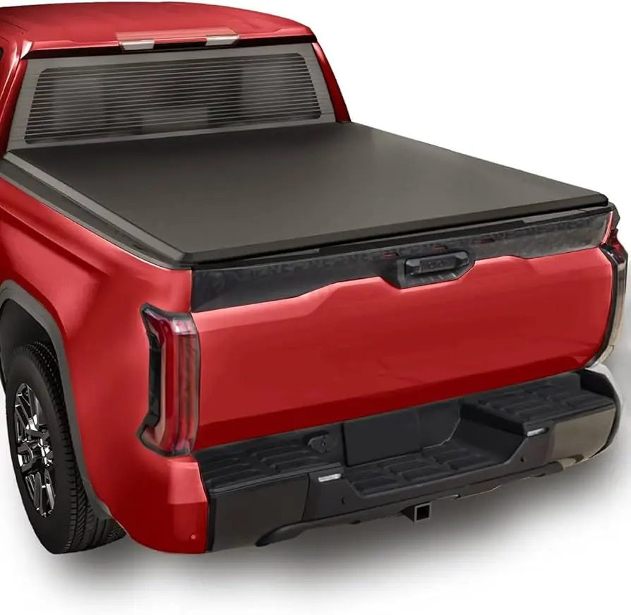 Trailfx Soft Folding Tonneau Cover For Pickup Trucks - Fits 2022-2025 Toyota Tundra 1