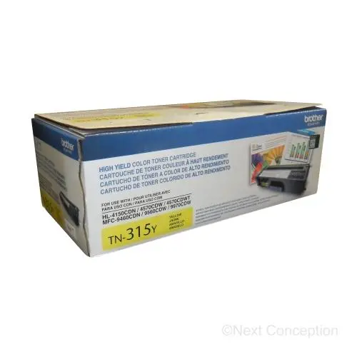 Tn315y Brother Tn315y High Yield Toner Cartridge  Yellow 1