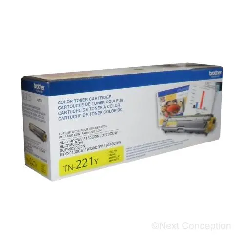 Tn221y Yellow Toner For Brother Hl3140cw/Hl3170cdw 1