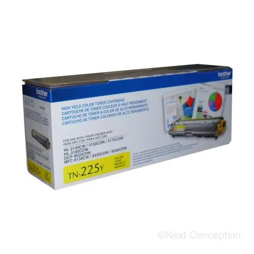 Tn225y Yellow High Yield Toner For Brother Hl3140cw 1
