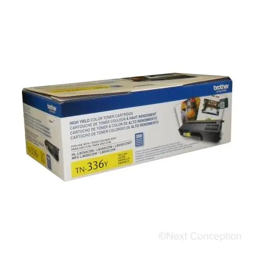 Tn336y Brother Yellow 3.5K Toner For Hll8350cdw/Mfcl8850cdw 1