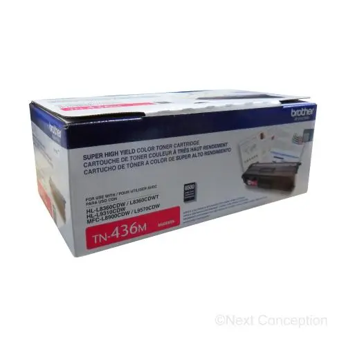Tn436m Magenta 6.5K Toner Hll8360cdw, Hll9310cdw, Mfcl8900cd 1