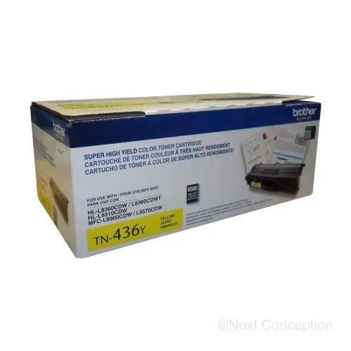 Tn436y Yellow 6.5K Toner Hll8360cdw, Hll9310cdw, Mfcl8900cdw 1