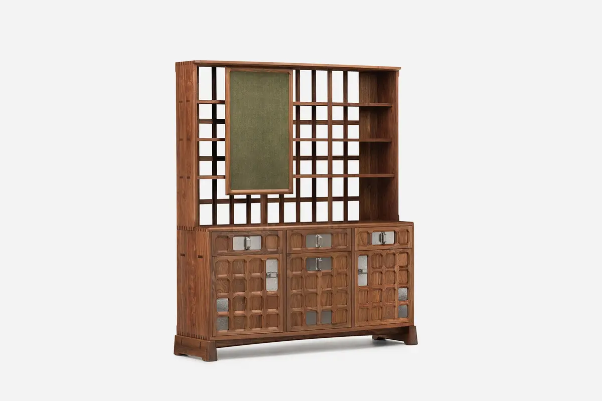 Arts And Crafts 3-Unit Cabinet - Flores Textile 1