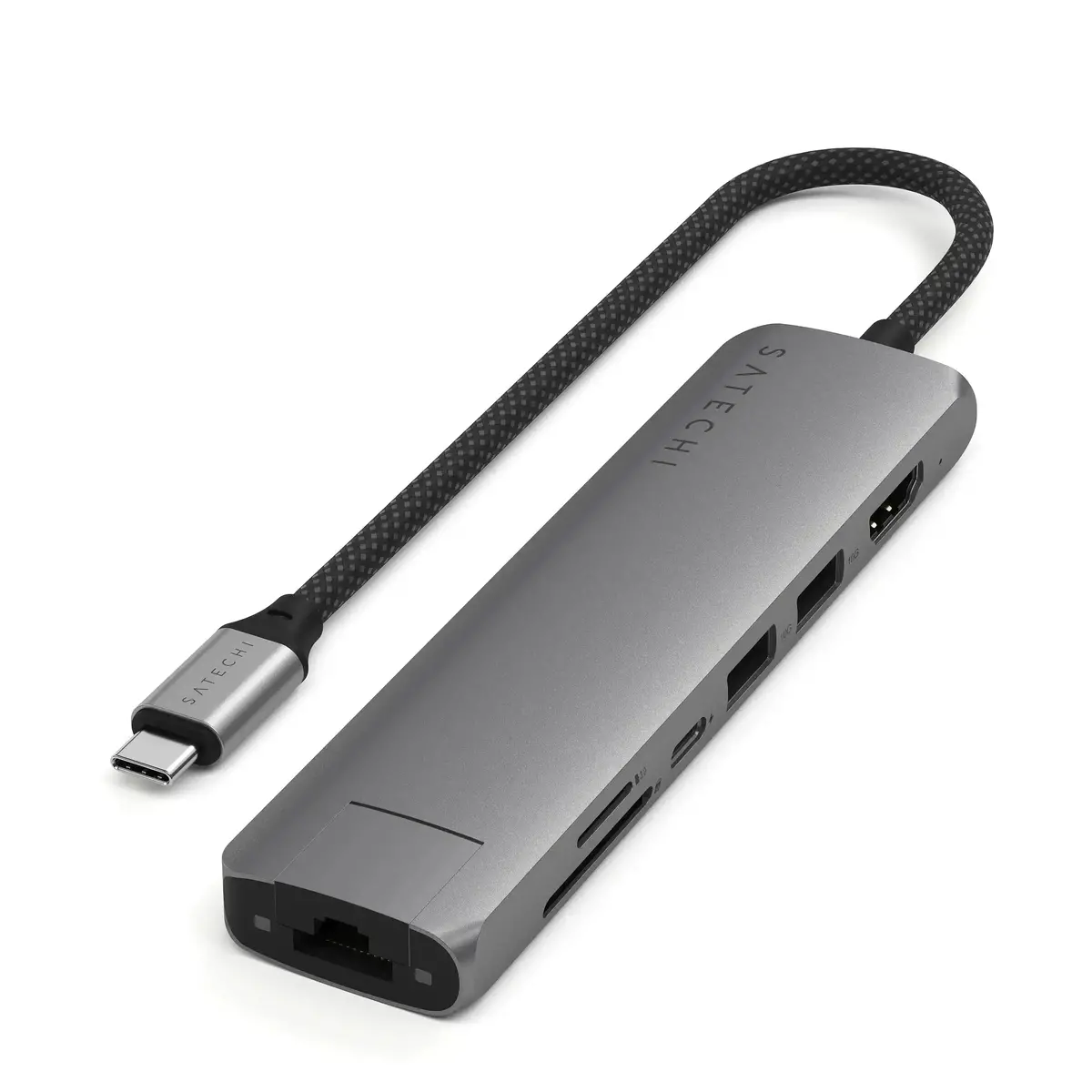Satechi - 7-In-1 Usb-C Slim Multiport Adapter With Ethernet - Wieloportowy Adapter Usb-C 1