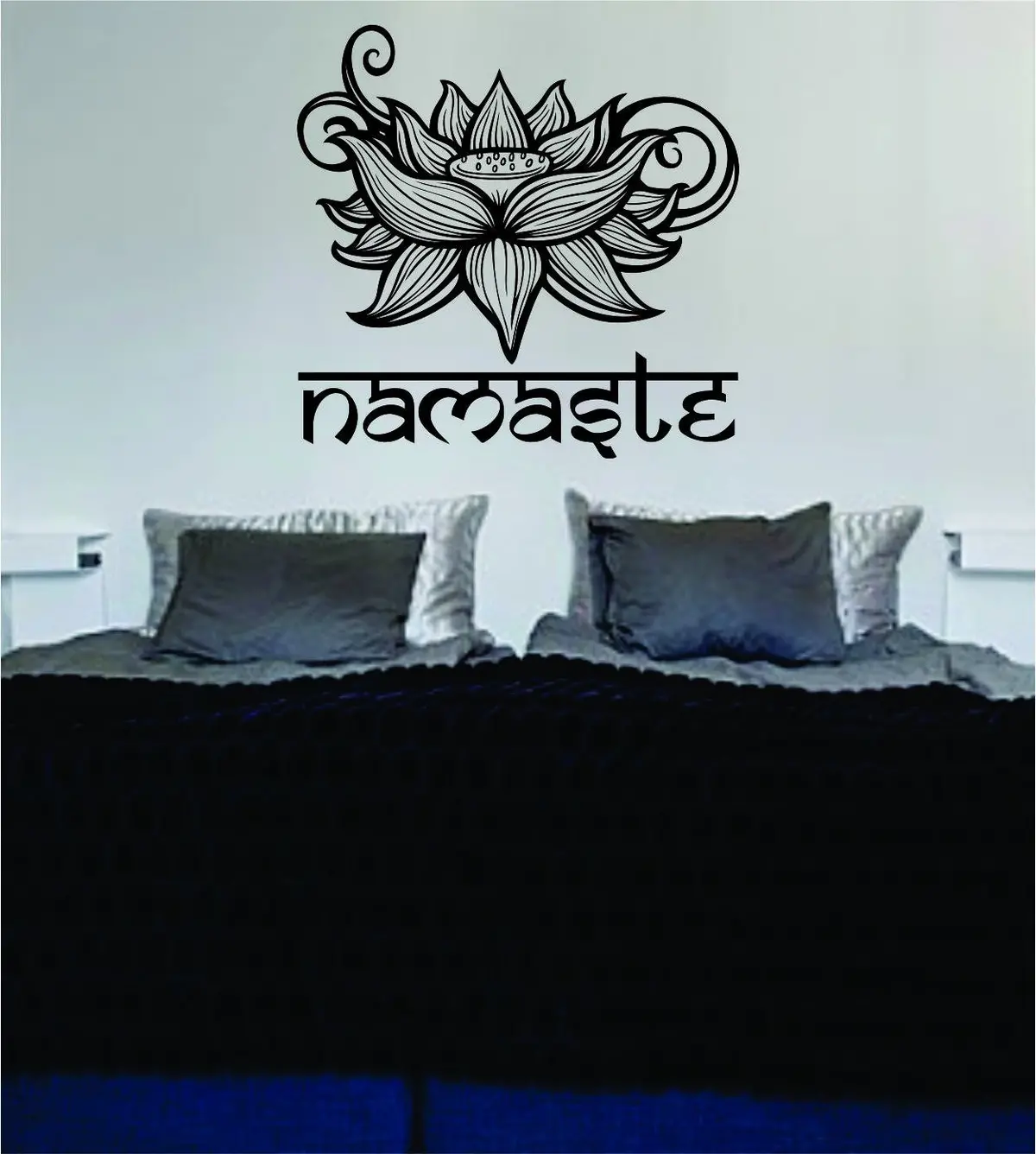 Namaste Lotus Flower Version 2 Design Sports Decal Sticker Wall Vinyl Decor Art Om 1