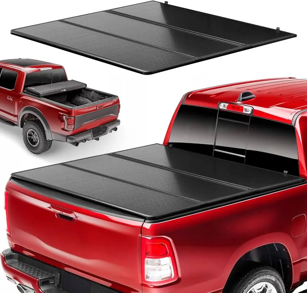 Trailfx Hard Trifold Tonneau Cover For Pickup Trucks - Fits 2002-10 Dodge Ram 1500/2500/3500, 2011-24 Ram 1500/2500/3500 (Incl. Classic) 1