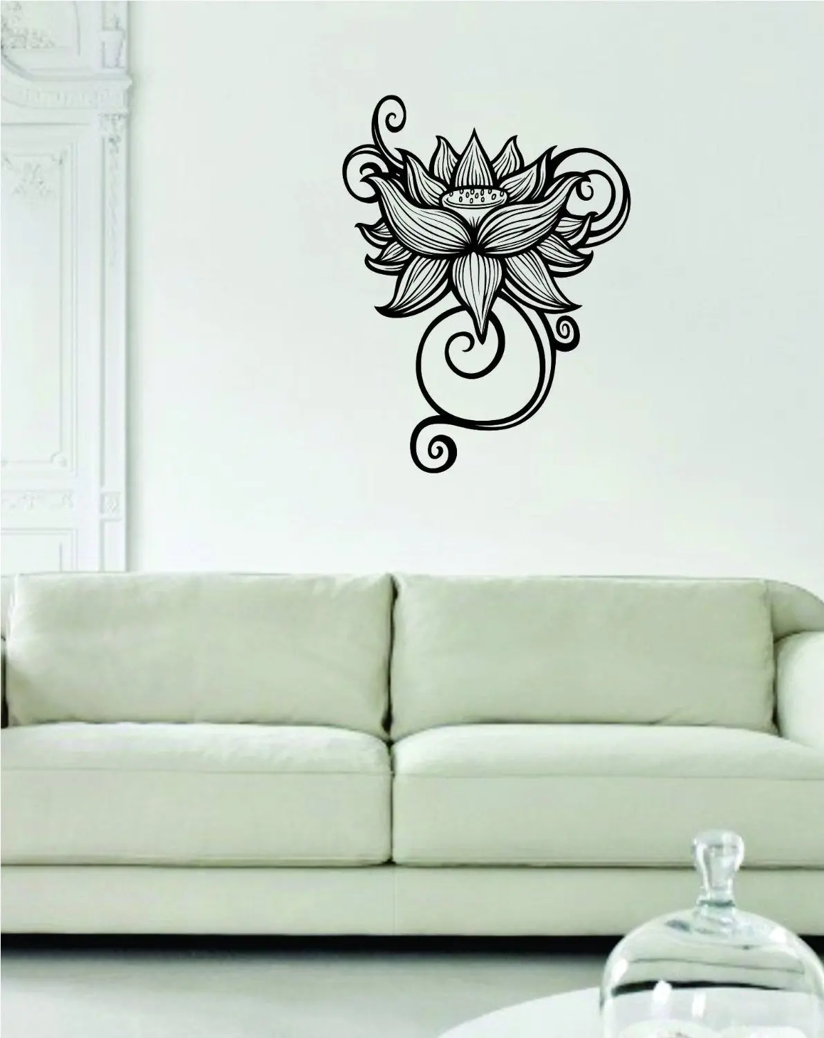 Lotus Flower Version 1 Design Sports Decal Sticker Wall Vinyl Decor Art Namste Om 1