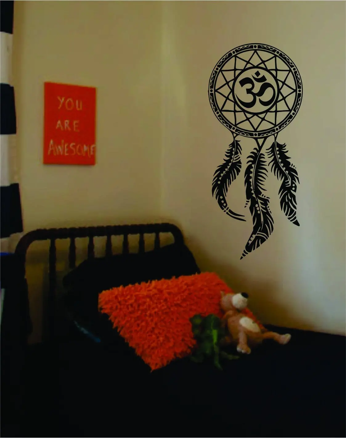 Om Dreamcatcher Design Mandala Yoga Decal Sticker Wall Vinyl Decor Art 1