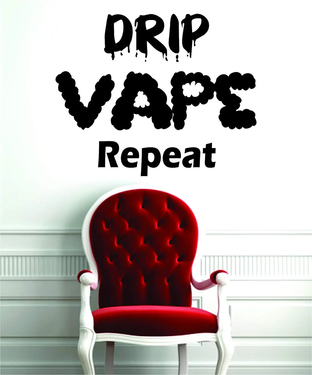 Drip Vape Repeat Wall Decal Sticker Vinyl Art Bedroom Room Home Decor Quote Vape Pen Teen Vaping 1