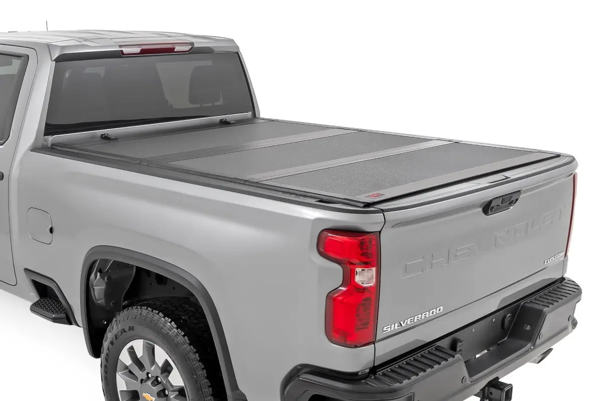 Trailfx Hard Trifold Tonneau Cover For Pickup Trucks - Fits 2019-25 Chevrolet Silverado 1500 / Gmc Sierra 1500 (Incl. Ltd & Limited) 1