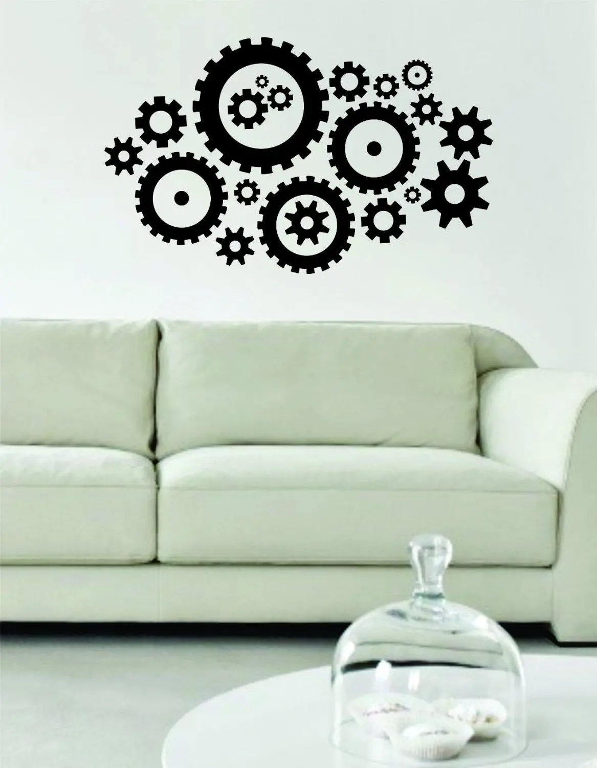Gears Version 3 Machine Steampunk Design Decal Sticker Wall Vinyl Decor Art 1