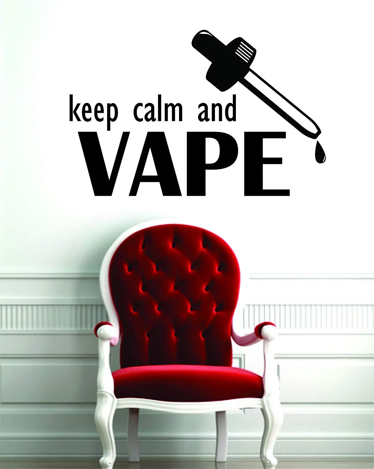 Keep Calm And Vape Wall Decal Sticker Vinyl Art Bedroom Room Home Decor Quote Vape Pen Teen Vaping 1