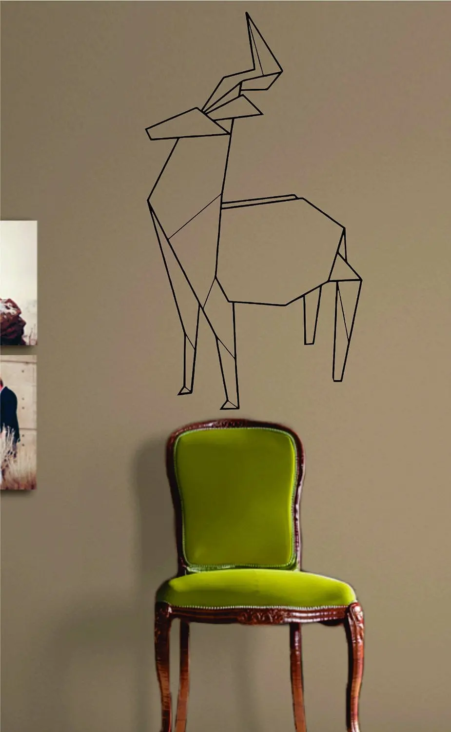 Origami Deer Version 2 Animal Design Decal Sticker Wall Vinyl Decor Art 1