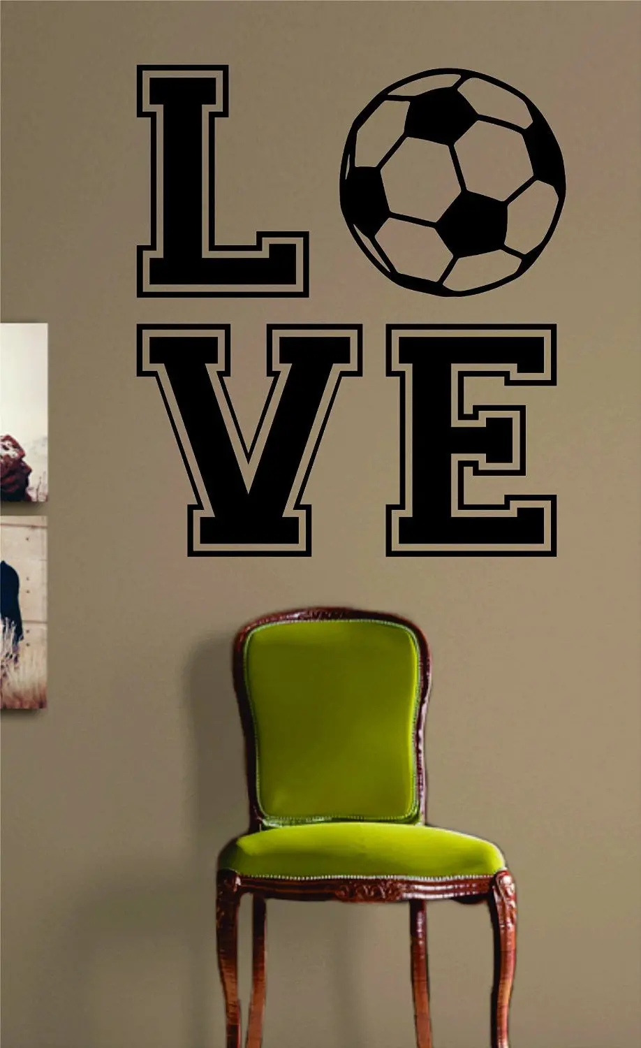 Soccer Love Version 2 Design Sports Decal Sticker Wall Vinyl Decor Art 1