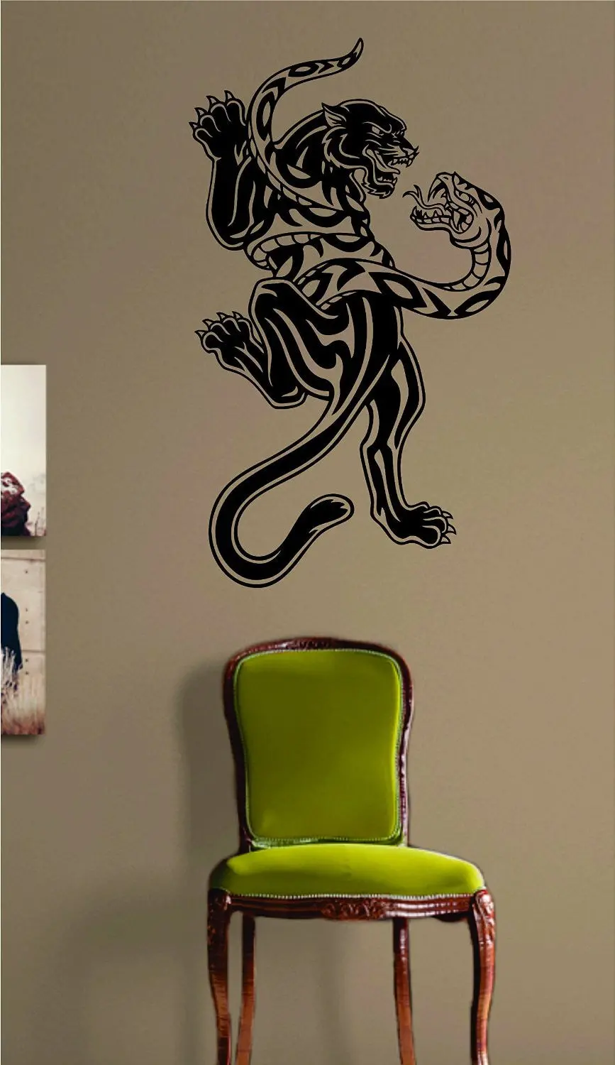 Panther And Snake Animal Tattoo Design Decal Sticker Wall Vinyl Decor Art 1