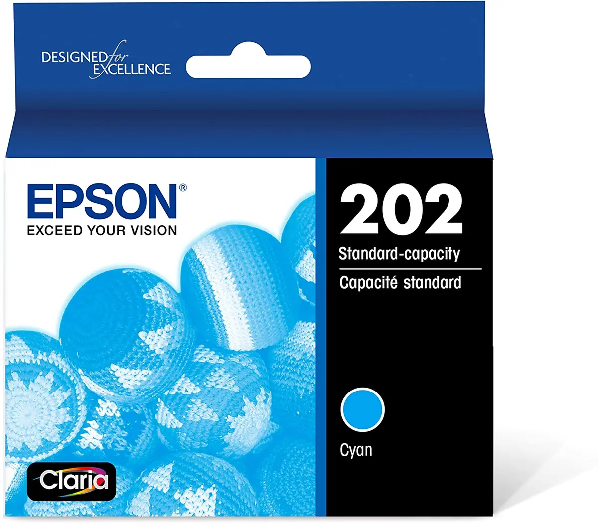 T202220s Epson T202 Cyan, Durabrite Ultra Ink Cartridge, Wit 1