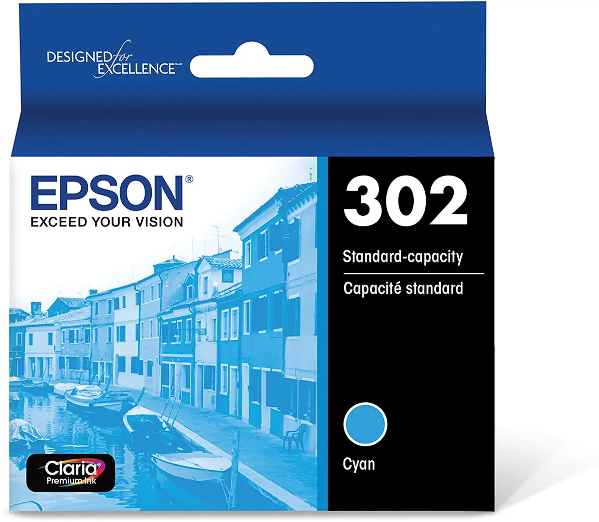 T302220s Epson T302 Claria Cyan Ink Standard Capacity, With 1