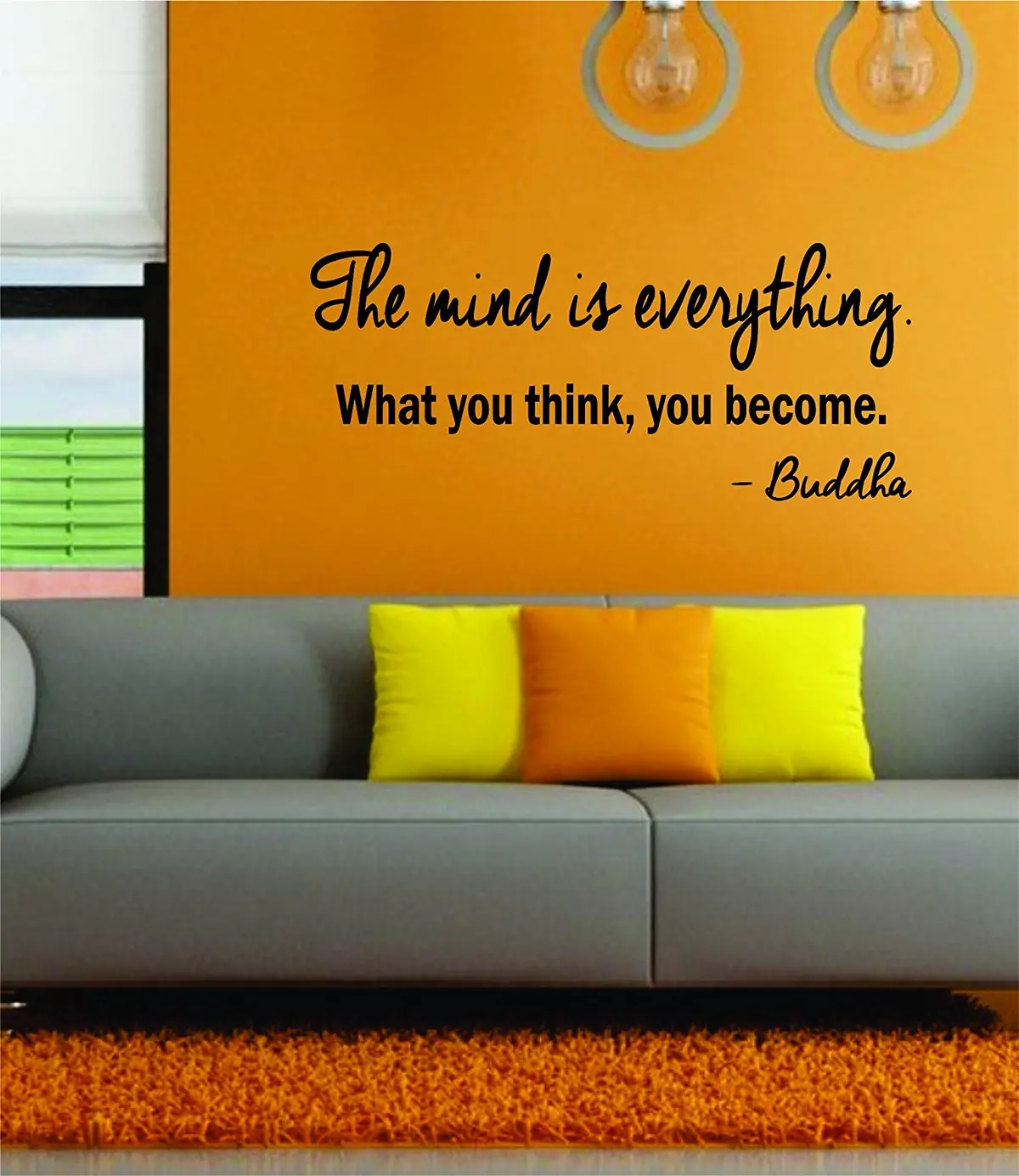 The Mind Is Everything V101 Wall Decal Sticker Room Art Vinyl Beautiful Yoga Hamsa Namaste Lotus Meditate Buddha Peaceful Love Inspirational 1