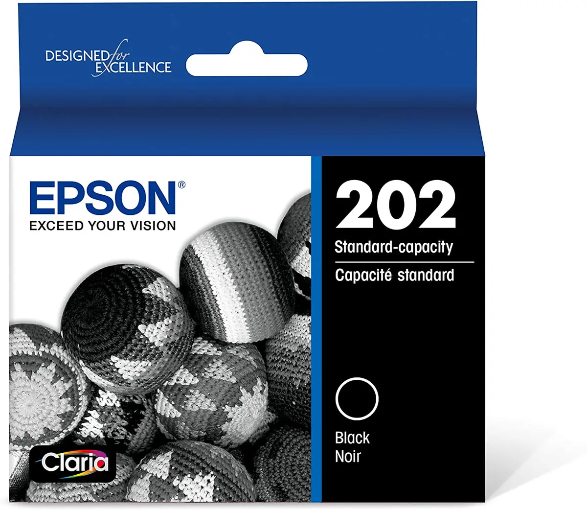 T202120s Epson T202 Black, Durabrite Ultra Ink Cartridge, Wi 1
