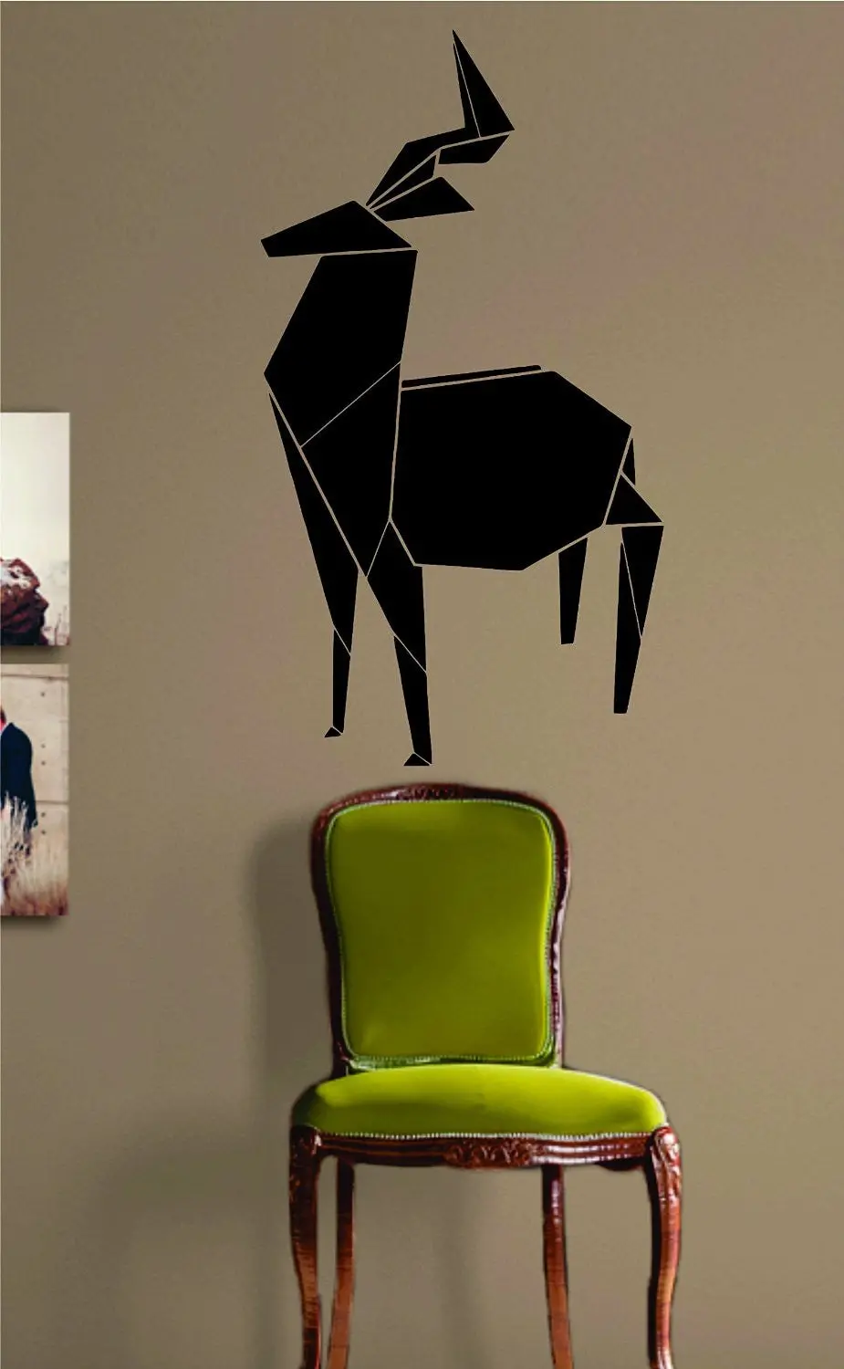 Origami Deer Animal Design Decal Sticker Wall Vinyl Decor Art 1