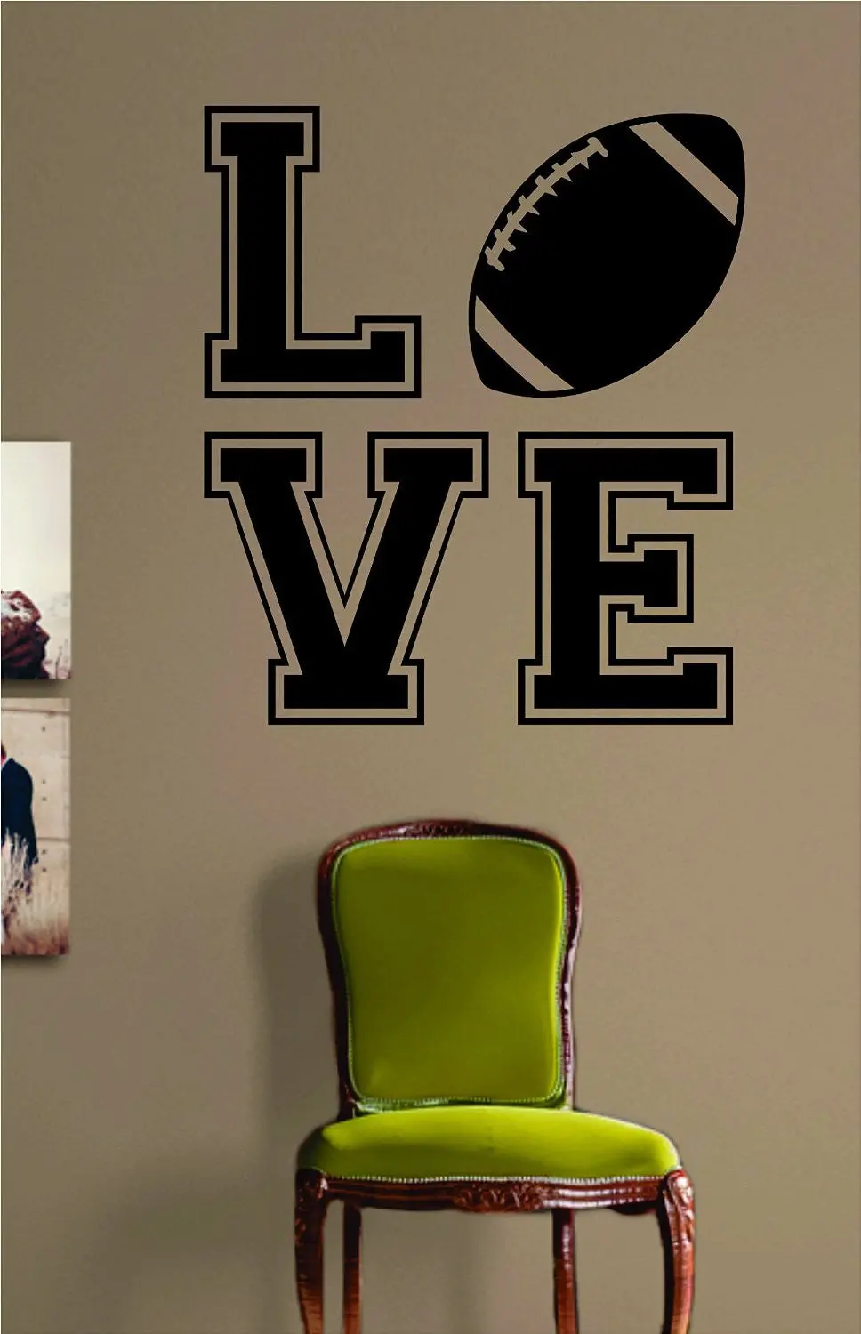 Love Football Design Sports Decal Sticker Wall Vinyl Decor Art 1
