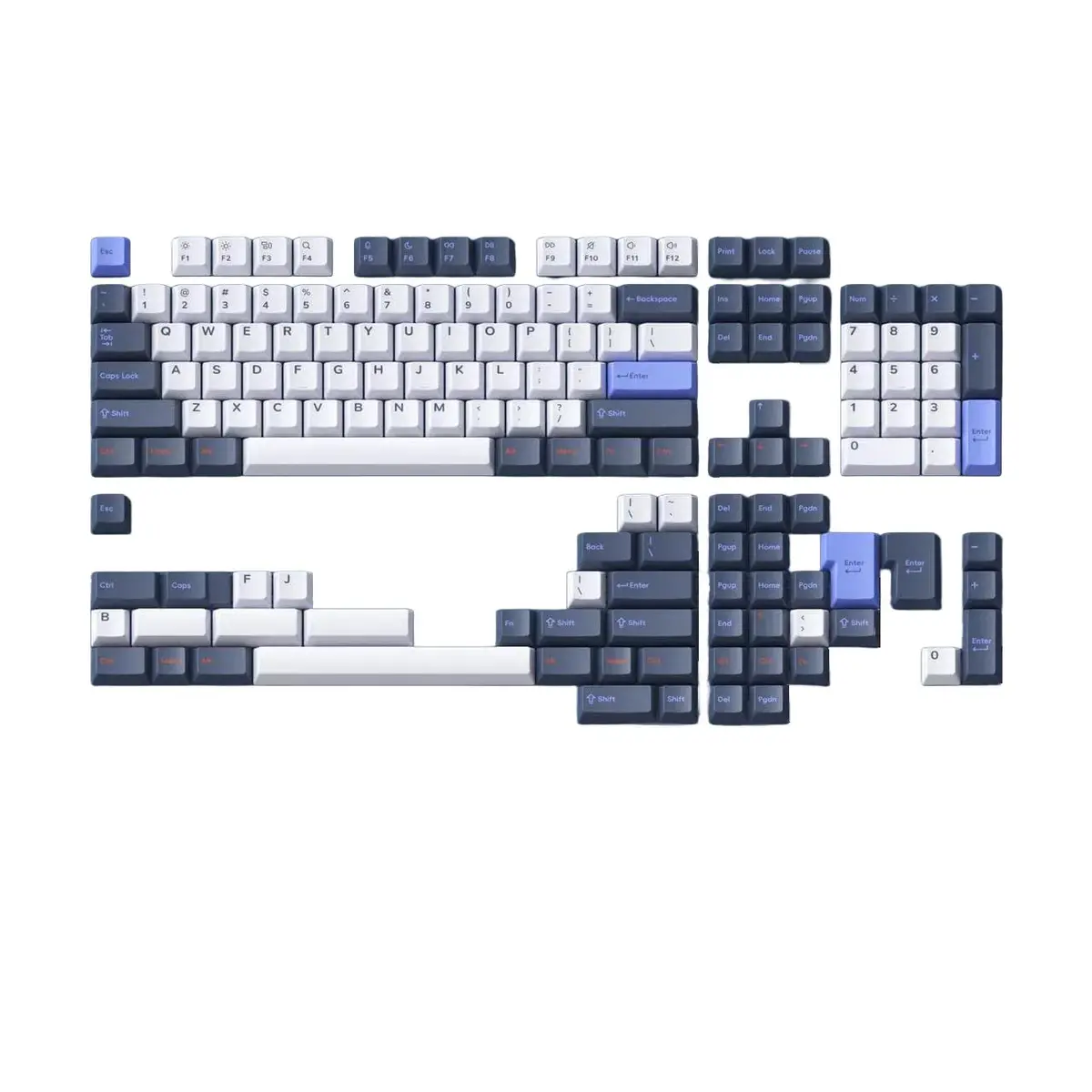 Nuphy - Berry Trackday Profile Dye-Sub Pbt Keycaps - Niskoprofilowe Nasadki Do Klawiatury 1