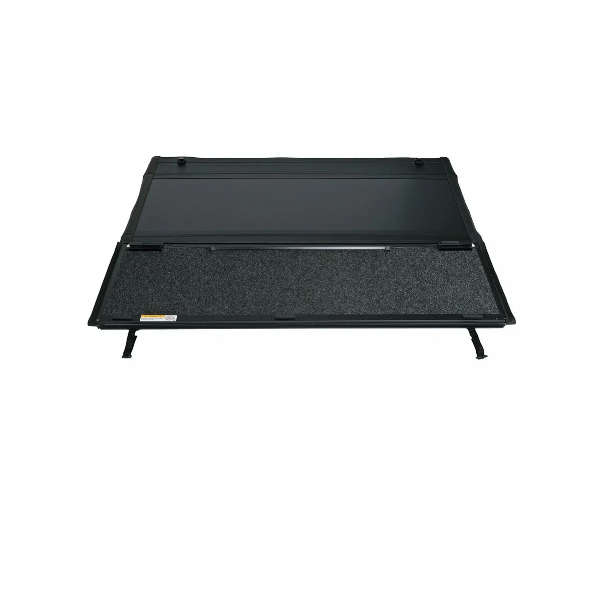 Trailfx Hard Tri-Fold Tonneau Cover For Pickup Trucks - Fits 2015-20 F-150 (Black Aluminum) 2