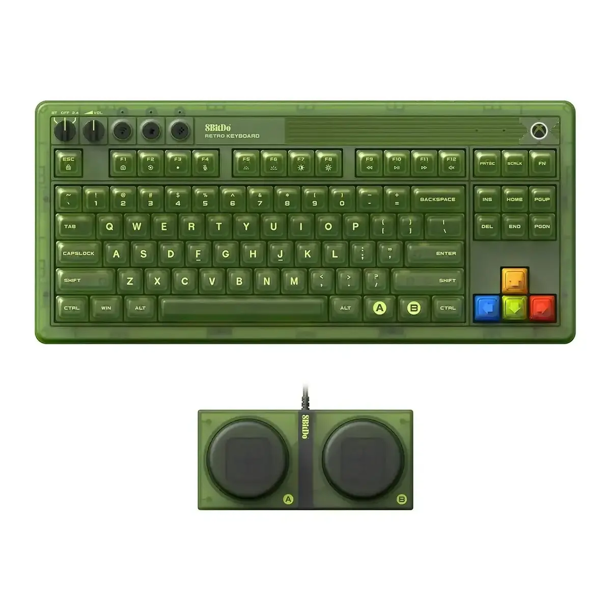 8Bitdo - Retro 87 Mechanical Keyboard Xbox Edition - Bezprzewodowa Klawiatura Mechaniczna Retro 1