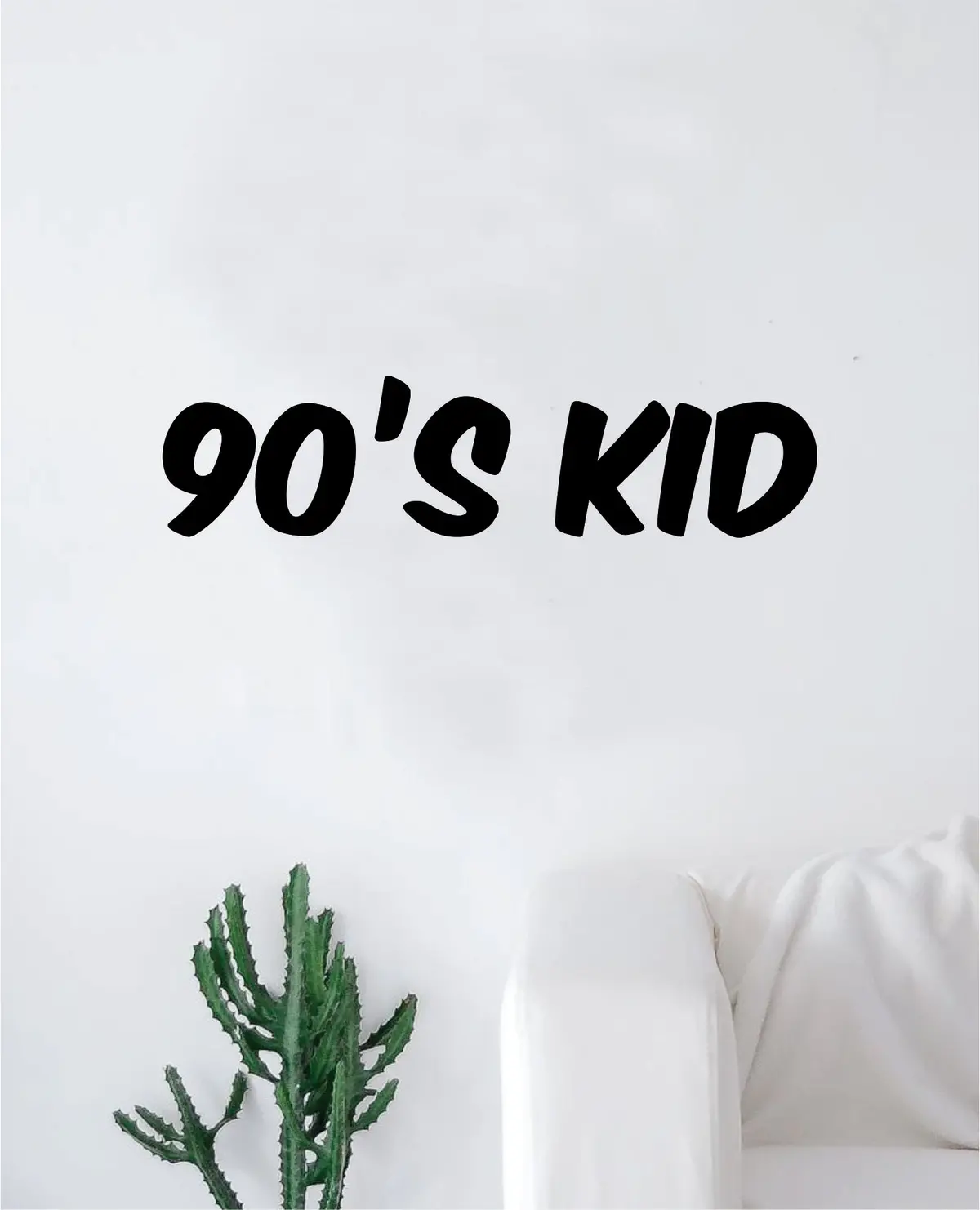 90S Kid Wall Decal Sticker Vinyl Art Bedroom Living Room Decor Decoration Teen Quote Inspirational Funny Old School Video Games Cartoons Nostalgic 1