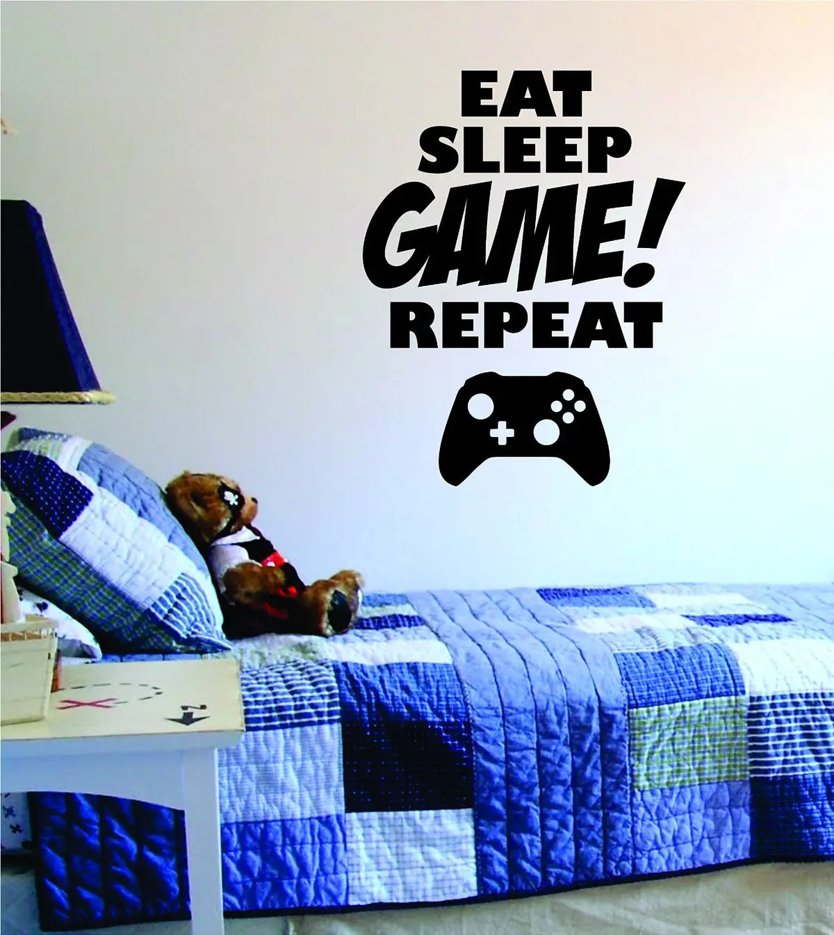 Eat Sleep Game Repeat Version 1 Gamer Decal Sticker Wall Vinyl Art Decor 1