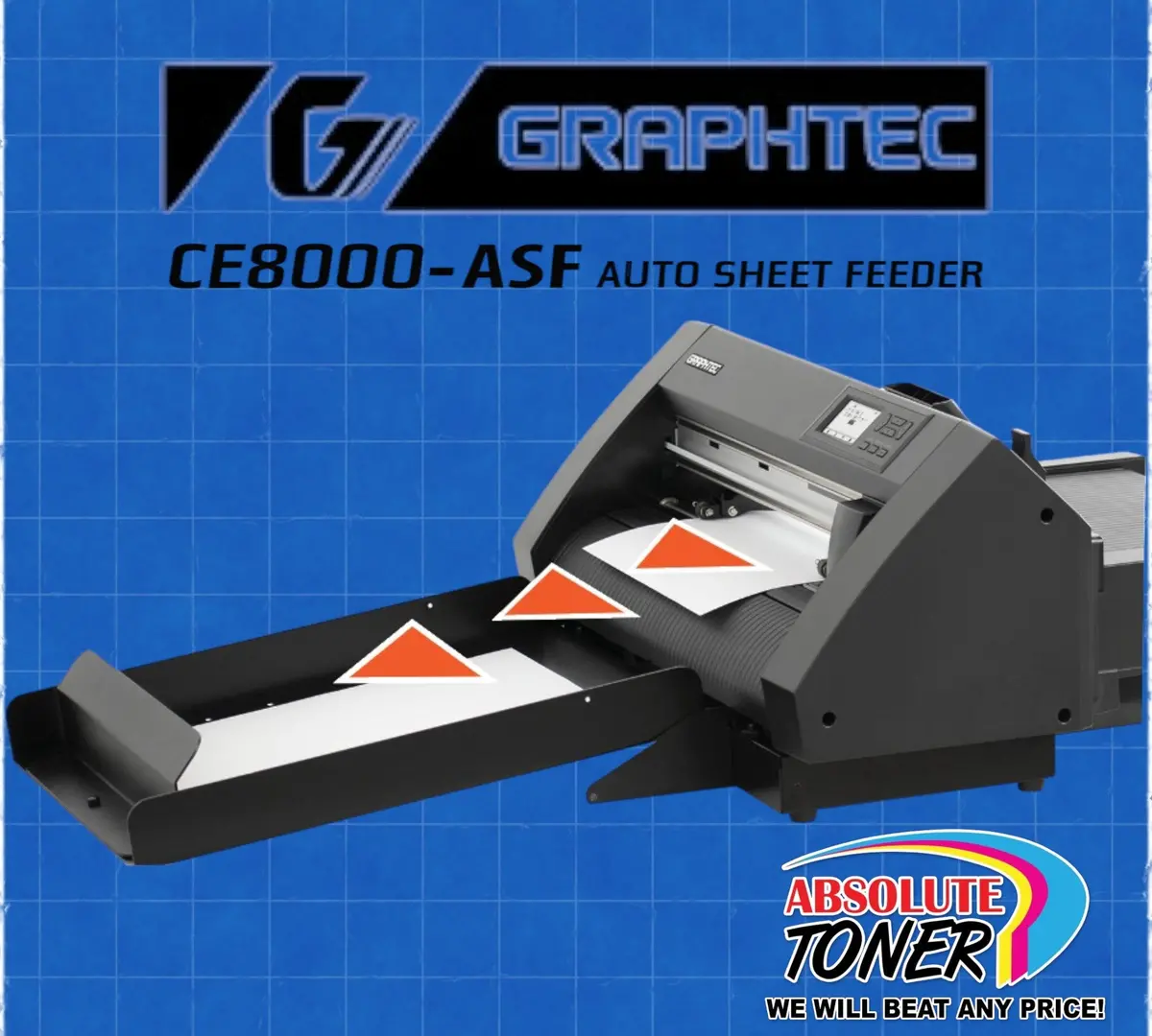 Graphtec Ce8000-En-Asf 15" Wide "E-Class" Desktop Cutter With Auto Sheet Feeder - Ideal For High-Volume Cutting Tasks 1
