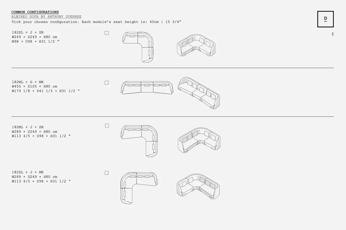 Albireo Sofa System  - Create Your Own 1