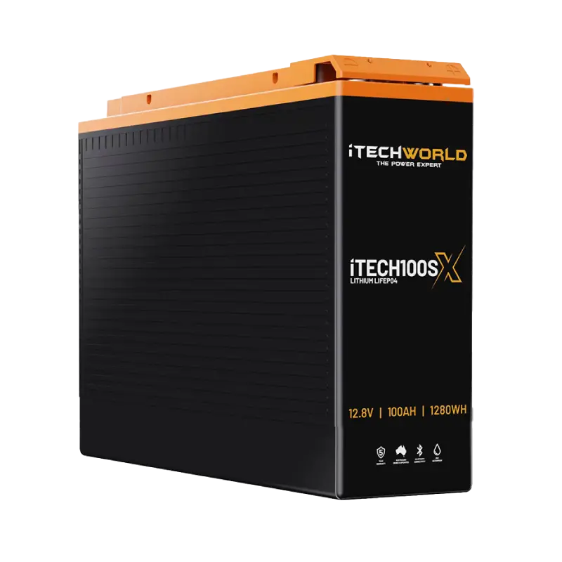 Itech100sx | Slim Deep Cycle Lithium Battery | With Bluetooth Lifepo4 100Ah 1