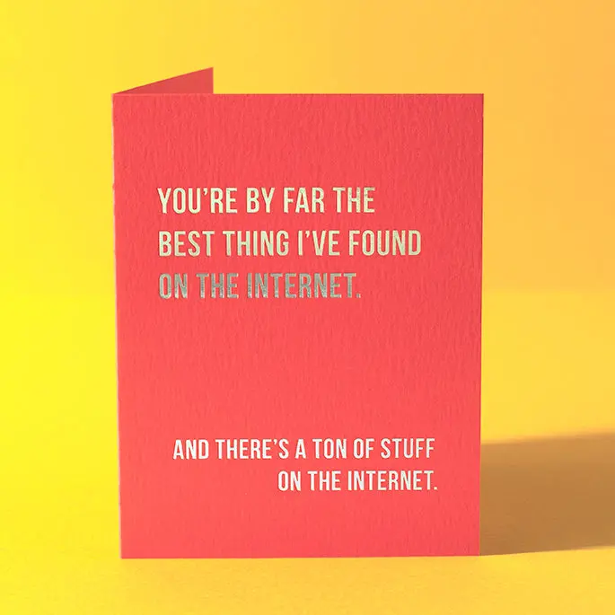 'Best Thing On The Internet' Greeting Card 1