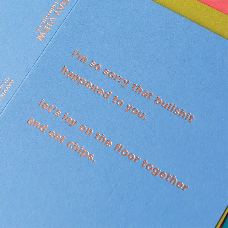 'Eat Chips' Greeting Card. 1