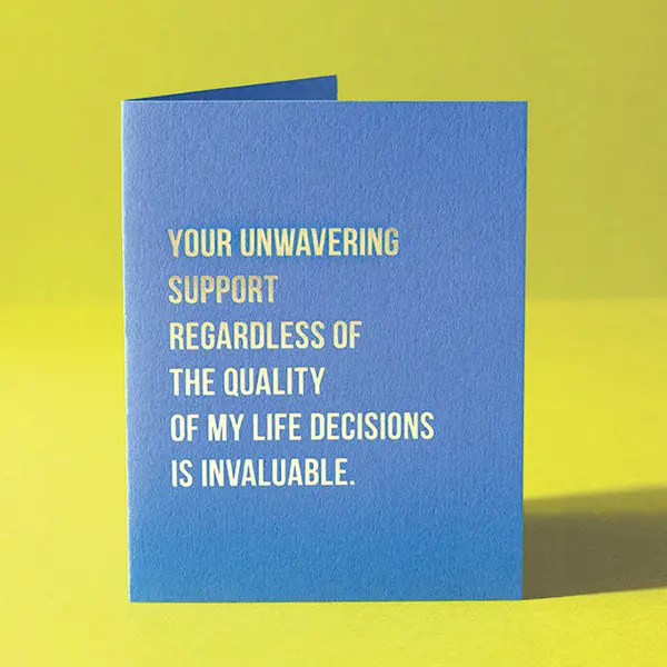 'Your Unwavering Support' Greeting Card 1