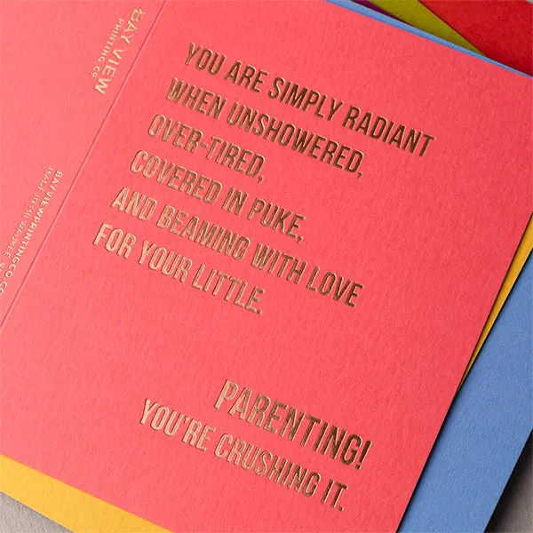 'Parenting Is Freaking Hard' Greeting Card 1